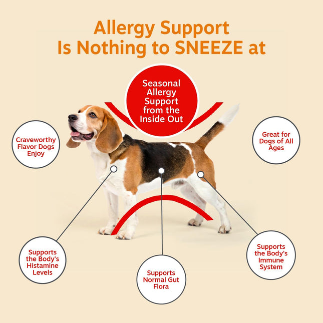 Pet Purely Dog Allergy Chews - Dog Allergy Relief, Peanut Butter, 120 Pieces