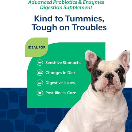 NaturVet Advanced Probiotics & Enzymes Dog Supplement - 120 Soft Chews