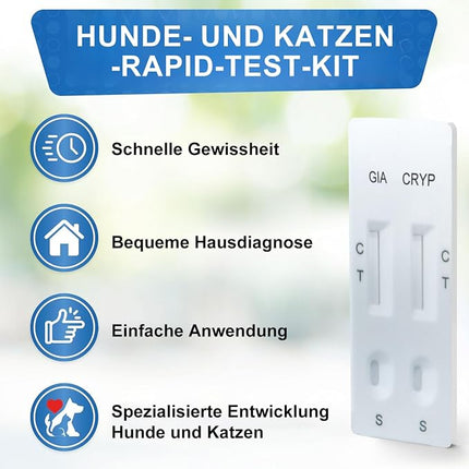 2 x Quick Detection of Giardia (GIA) Cryptosporidium Parvum (CRYP Ag) in Dogs and Cats