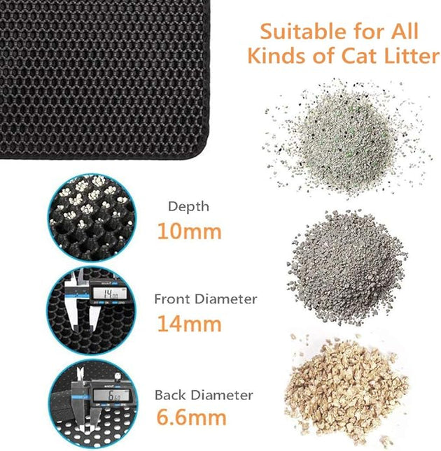 Ycozy Cat Litter Mat 60 X 40cm Kitty Litter Trapping Mat for Litter Box