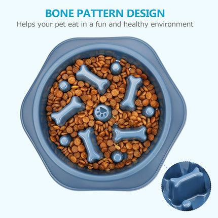 UPSKY Slow Feeder Dog Bowl - Anti-Chocking, Interactive Puzzle Bowl for Slow Down Eating