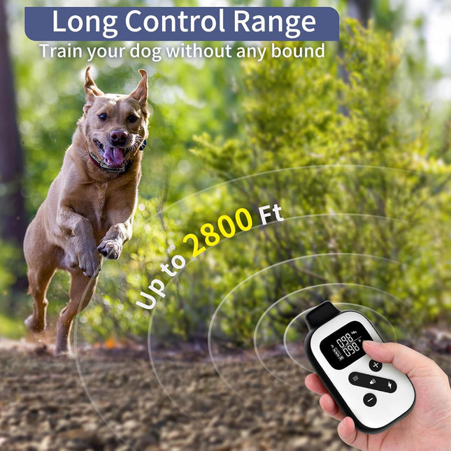 PetJoy 3 Dog Shock Collar for Large Dogs, Automatic Bark Collar with Remote