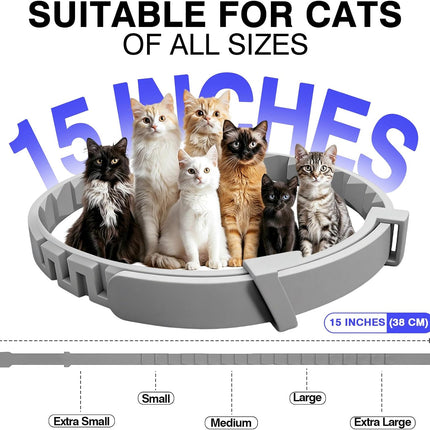 Calming Collar for Cats 8 PK Cat Stress and Anxiety Relief Pheromone Collar for Cats