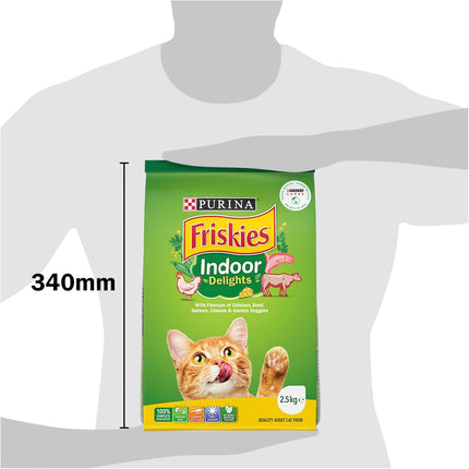 FRISKIES Adult Dry Cat Food Indoor Delights 2.5kg