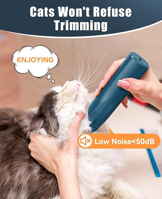 Oneisall Pet Clipper for Cat Matted and Long Hair - Quiet Cordless shaver