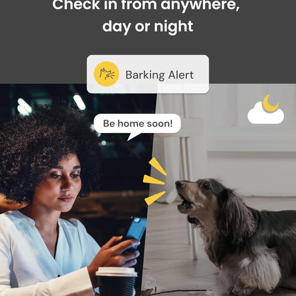 Furbo 360° Dog Camera: Pet Security Cam w/Barking Alerts, Rotating View, Treat Toss w/Phone App, Smart Home Puppy Monitoring, 2-Way Speaker, No Subscription Needed.