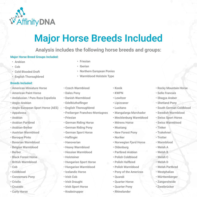 Horse Breed Test Kit USA | At Home Equine DNA Analysis Service | Covers Almost 90 Horse Breeds