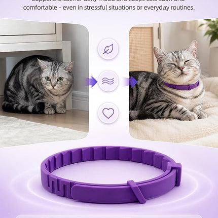 Calming Collar for Cats - Adjustable Anxiety Relief and Stress