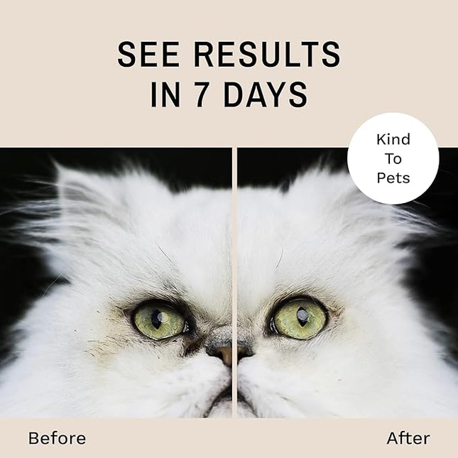 Eye Envy Tear Stain Wipes for Cats. Textured to Gently Clean Tear Stains.USA Made. 60 Cat Eye Wipes