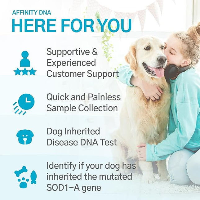 Dog Degenerative Myelopathy (DM) DNA Test | Home Sample Collection Kit for 1 Canine | Puppy DM Testing | Results in 7 Working Days | A Complete Kit with No Extra Fees