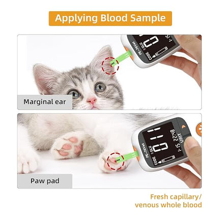 Pet Glucose Monitor Kit for Dogs & Cats with 25 Strips PE-76vet