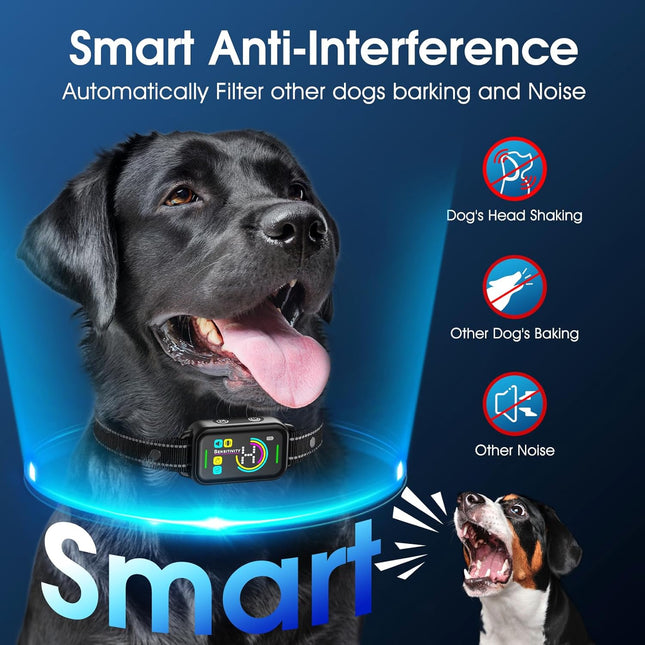 Dog Bark Collar for Large Medium Small Dogs - Smart AI 1S Stop Barking, Anti Barking