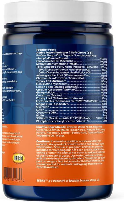 NaturVet All-in-One Adult Dog Daily Care, 10-in-1 Dog Supplement - 120 Count