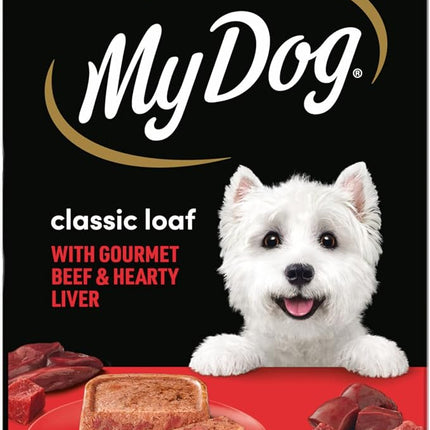 MY DOG Adult Wet Dog Food Beef & Liver Meaty Loaf 6 x 100g, 6 Pack (36 Trays)
