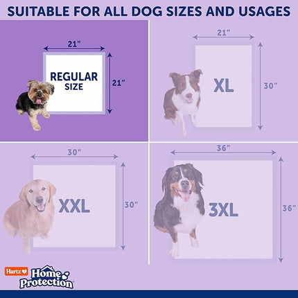 Hartz Odor Eliminating Dog Pee Pads, 50 Count, Lavender Scented, 21" x 21" (3270014838)