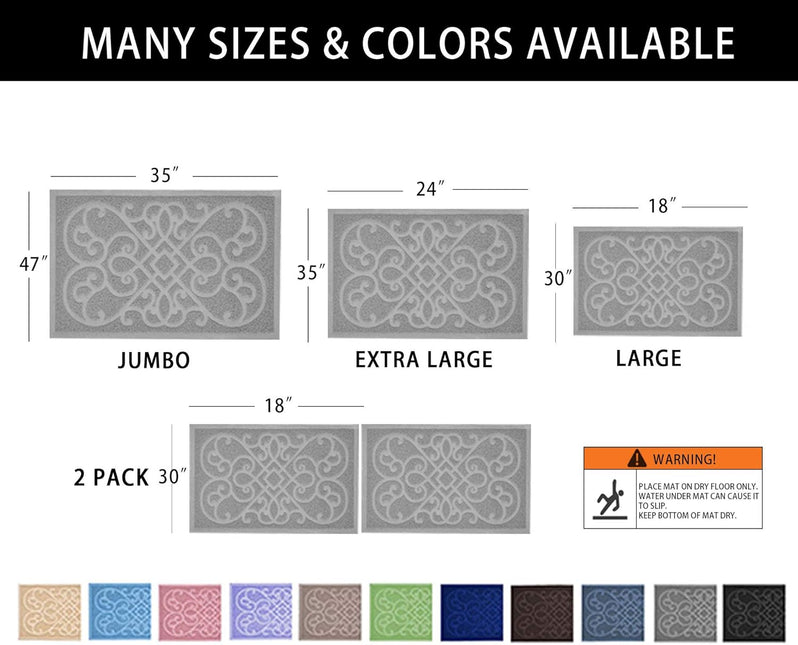 PetLike Cat Litter Mat Kitty Litter Mats for Tray Boxes, Kitty Litter Trapping Mat House Floors Clean (Beige)