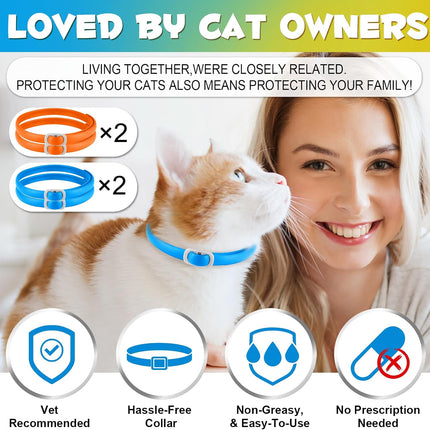 Cat Flea and Tick Collar | 24-Month Flea & Tick Prevention | Adjustable
