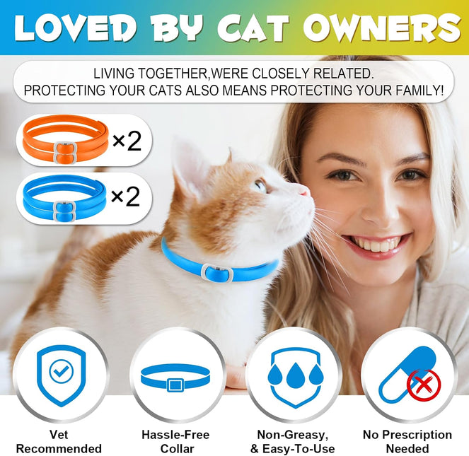 Cat Flea and Tick Collar | 24-Month Flea & Tick Prevention | Adjustable