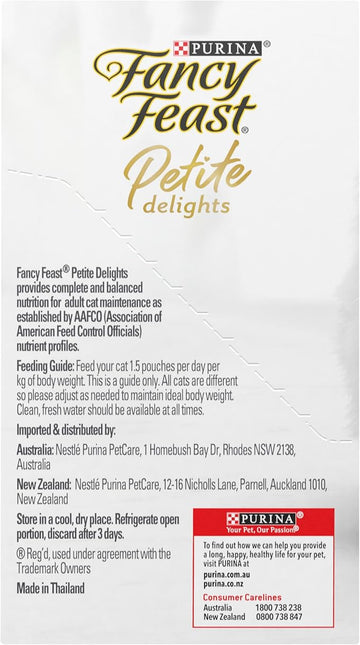 FANCY FEAST Adult Petite Delights Salmon & Chicken Grilled Wet Cat Food 12 x 50g
