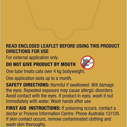 Advocate Cat, Monthly Spot-On Protection from Fleas, Heartworm and Worms, Single Pack Flea Treatment for Cats Over 4 kg, 1 Pack