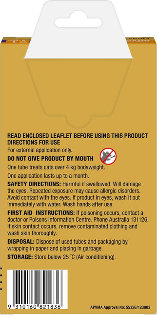 Advocate Cat, Monthly Spot-On Protection from Fleas, Heartworm and Worms, Single Pack Flea Treatment for Cats Over 4 kg, 1 Pack