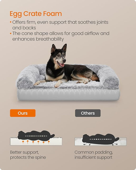 Feandrea Dog Bed, XL Orthopaedic Dog Sofa Bed for Medium and Large Dogs