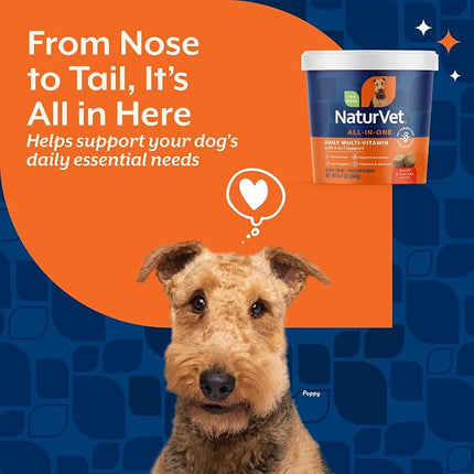 NaturVet All-in-One Dog Supplement Daily Multivitamin - 60 Soft Chews