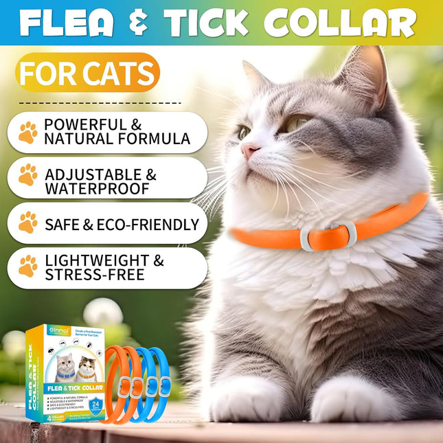 Cat Flea and Tick Collar | 24-Month Flea & Tick Prevention | Adjustable