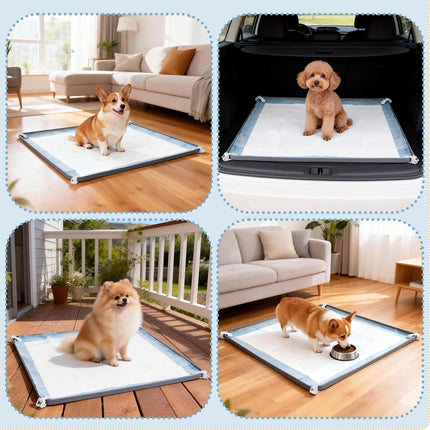 Pee Pad Holder, Dog Potty Tray for 24" x 24" Training Pads