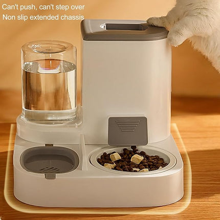 Bewinner Automatic Cat Feeder 2-in-1 One Piece - 1 L Water Bowl and 2.2 L  (Grey)