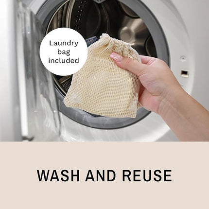 Eye Envy Washable Reusable Applicator Pads. 15 Count. Use with Tear Stain Solution. Machine Washable. Large Size. Mesh Bag for Storage and Washing. Gentle Exfoliating Texture