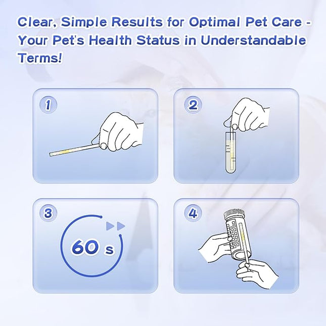 Cat & Dog Urine Test Strips 10-Parameter 100ct, Diabetes Testing, Blood Ketone Testing UTI Test Kit, Glucose, Nitrite, Specific Gravity, pH, Protein, Leukocycles & More.1 Pack