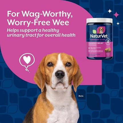 NaturVet Urinary Care Cranberry Relief with Echinacea for Dogs - 120 Count