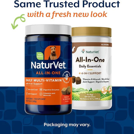 NaturVet All-in-One Dog Supplement Daily Multivitamin - 120 Soft Chews