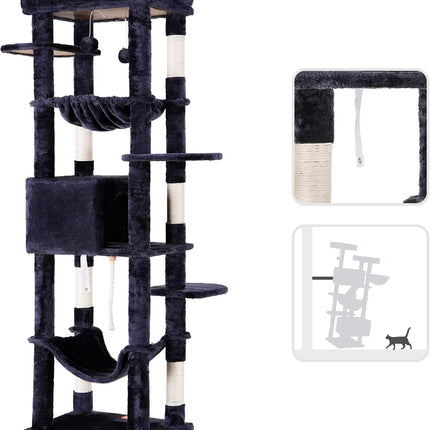 Heybly Cat Tree for Large Cats 20 lbs Heavy Duty,69 inches XXL Cat Tower