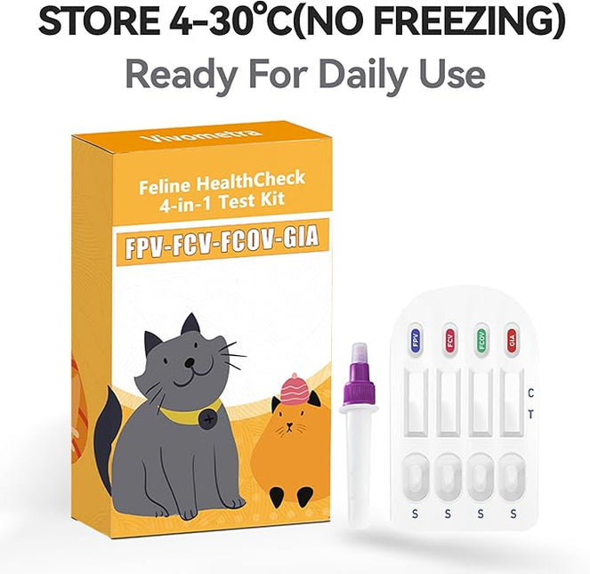 Home Check 4-in-1 Feline Home Wellness Kit – Easy Cat Health Monitor 2 (Pack)