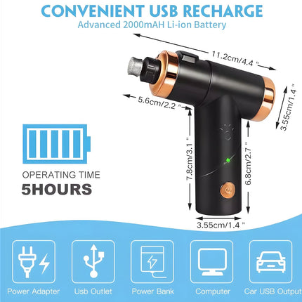 Quiet Dog and Cat Nail Grinder, LED Light, 2-Speed, Rechargeable, for Small to Large Pets