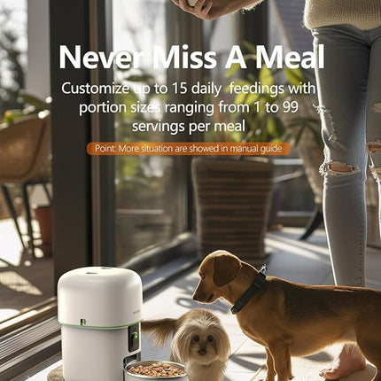 Yuposl Automatic Cat Feeder with Camera, 2L Automatic Cat Feeder, 5G WiFi APP Control, 1080P HD Video