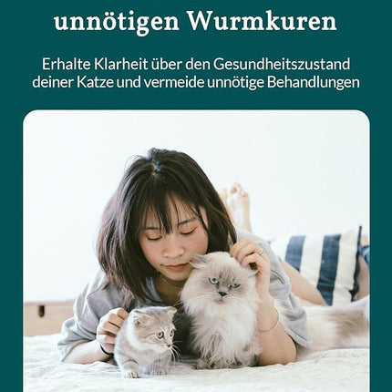 vetevo Worm Test Cat Plus, Includes Giardia, Lungworms Cat, Worm Test for Cats, Result in 24 Hours, All Cats