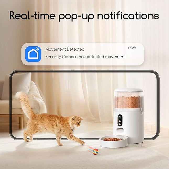 Faroro Automatic Cat Feeder with Camera, 3MP HD Video with Night Vision, 5G/2.4G