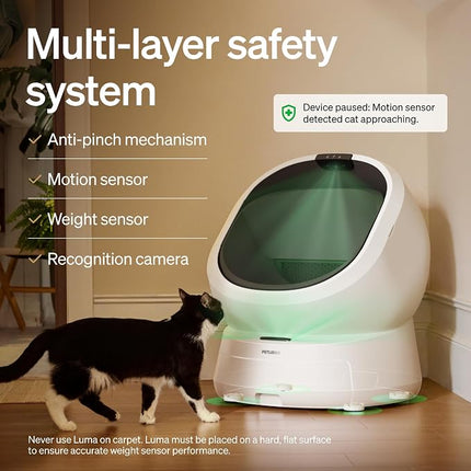 PETLIBRO Automatic Litter Box with AI-Camera Waste Analysis, Auto Odor-Control Self Cleaning Litter Box, Large Open-Top Luma Smart Litterbox with Multi-Cats Recognition, Usage Tracking, Safety Sensors