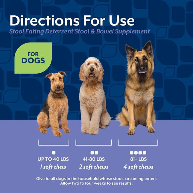 NaturVet Stool Eating Deterrent with Breath Aid for Dogs - 70 Soft Chews