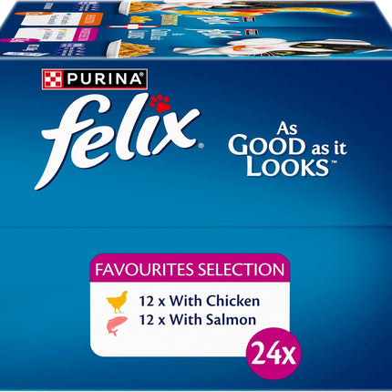 FELIX Adult As Good As It Looks™ & Sensations® Jellies Favourites Selection Wet Cat Food 36x85g