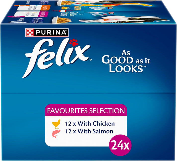 FELIX Adult As Good As It Looks™ & Sensations® Jellies Favourites Selection Wet Cat Food 36x85g