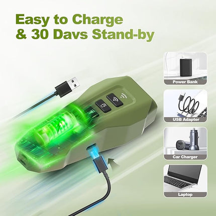 Dog bark Deterrent Device,Ultrasonic Anti Barking, Rechargeable Anti-Barking Device for Dogs Safe & Effective Portable Anti Barking (Green)