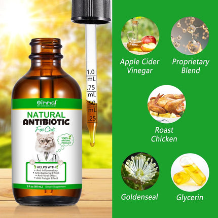 Natural Cat Multivitamin Supplement for Allergy, Urinary Tract & UTI Support, Chicken Flavour for Cats of All Ages & Breeds, 2 Fl Oz
