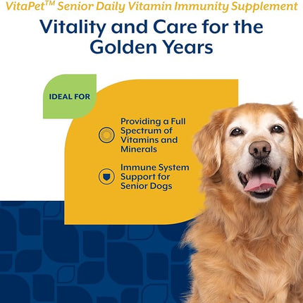 NaturVet VitaPet Senior Daily Vitamin Dog Supplements - 120 Ct