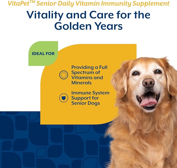 NaturVet VitaPet Senior Daily Vitamin Dog Supplements - 120 Ct