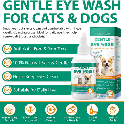 Eye Drops for Dogs and Cats 100ml, Natural