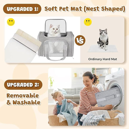 Large Cat Carriers, Dog Carrier, Pet Carrier Soft-Sided Pet Travel Carrier for Large Cats